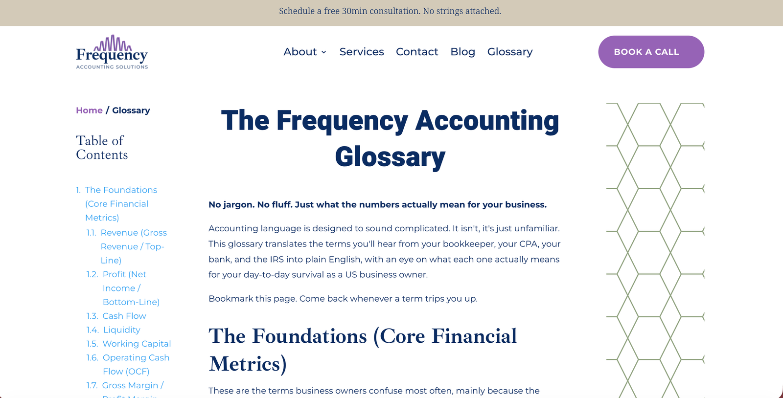 Frequency Accounting glossary page